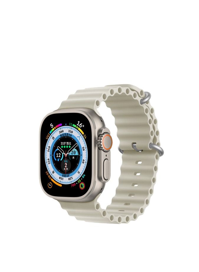 GULFLINK Adjustable Loop Sport Fluoroelastomer Breathable Watch Band for Apple Watch 38/40/41mm Starlight - Image 1