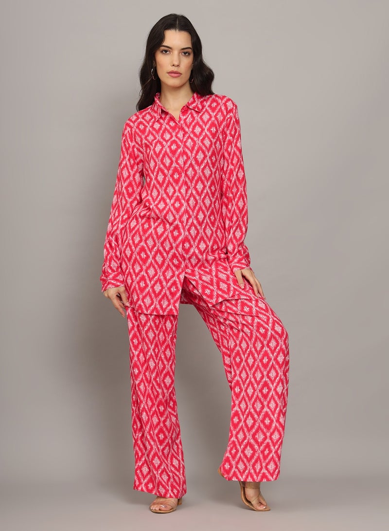 Alaya Printed Rayon Co-Ord Set for Women-AL4001 - Image 4