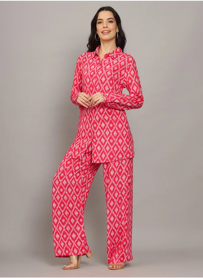 Alaya Printed Rayon Co-Ord Set for Women-AL4001