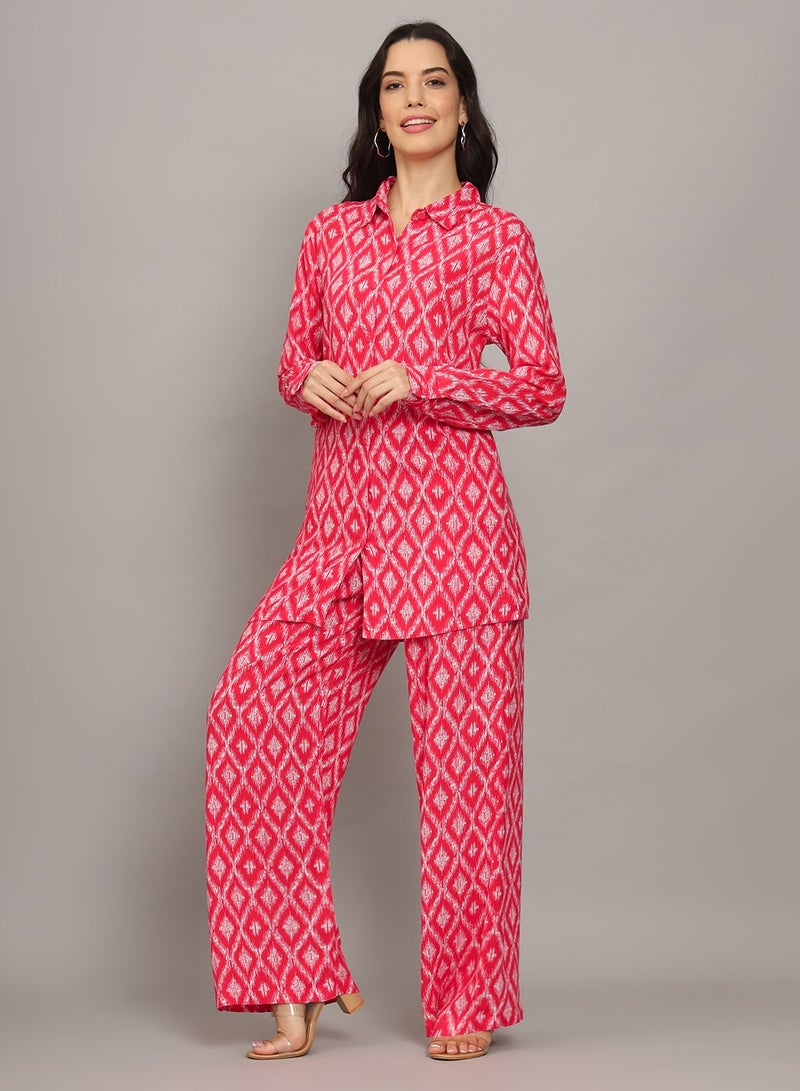 Alaya Printed Rayon Co-Ord Set for Women-AL4001 - Image 5