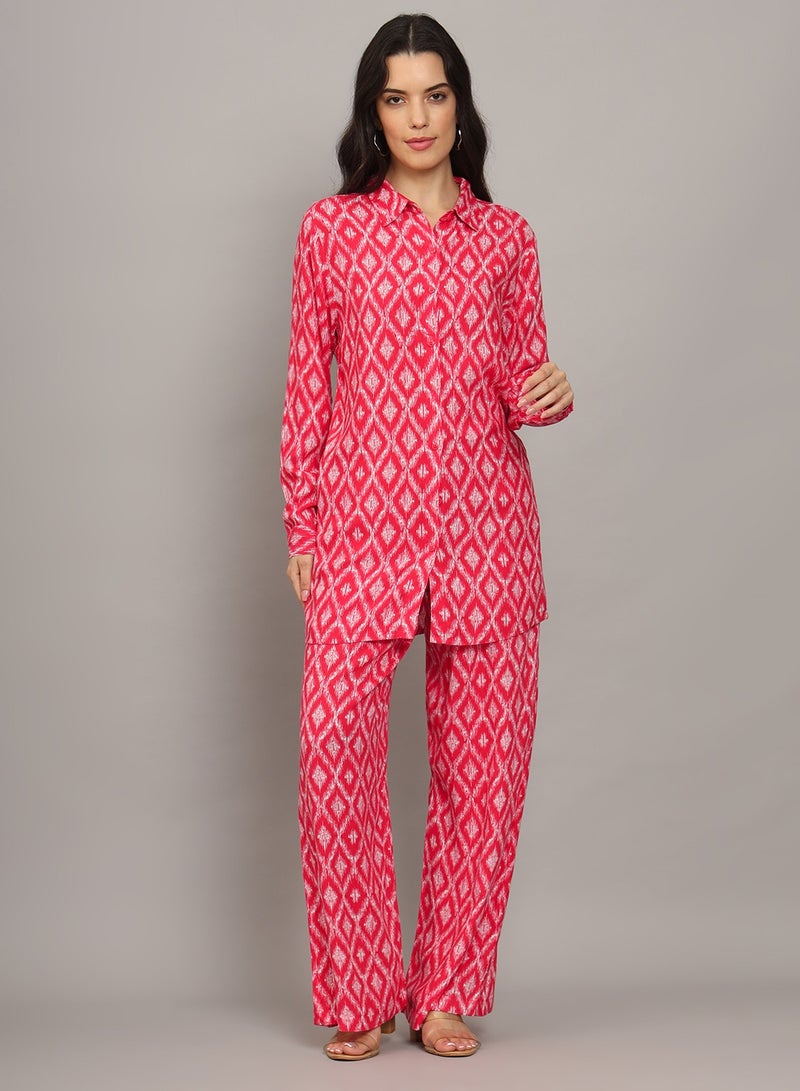 Alaya Printed Rayon Co-Ord Set for Women-AL4001 - Image 1