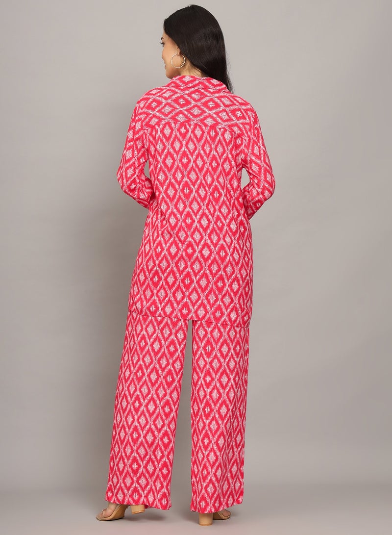 Alaya Printed Rayon Co-Ord Set for Women-AL4001 - Image 2