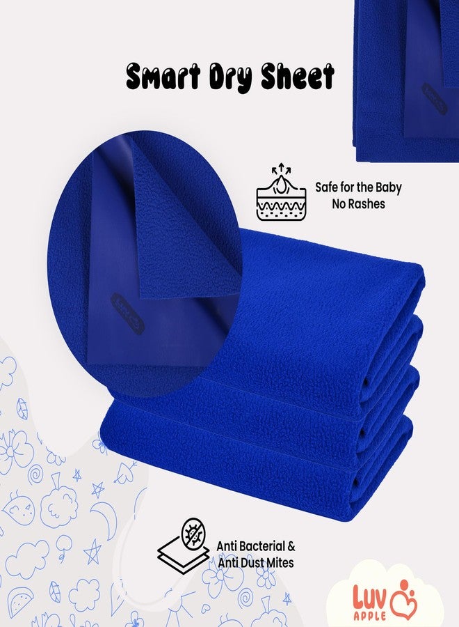 Luv Apple Dry Sheet for Baby | Extra Absorbent & Reusable | Bed Protector Sheet for Babies & Toddlers |Urine Sheet |Dry Mat Pack of 2 (Small, Baby Pink & Dark Blue) (50CmX70Cm) - Image 5