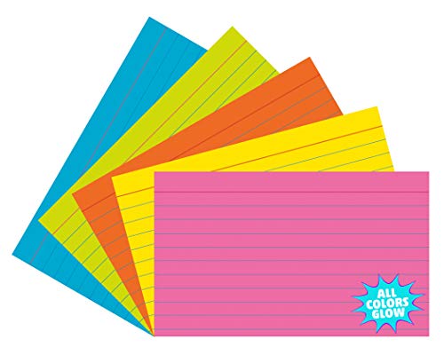 Pacon Super Bright Assorted Index Cards, Pink, Yellow, Lime, Blue, 3" x 5" - Image 2
