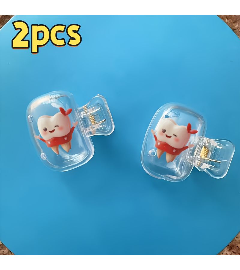 غطاء فرشاة أسنان مكون من قطعتين بنمط كرتوني، حامل محمول - Image 5