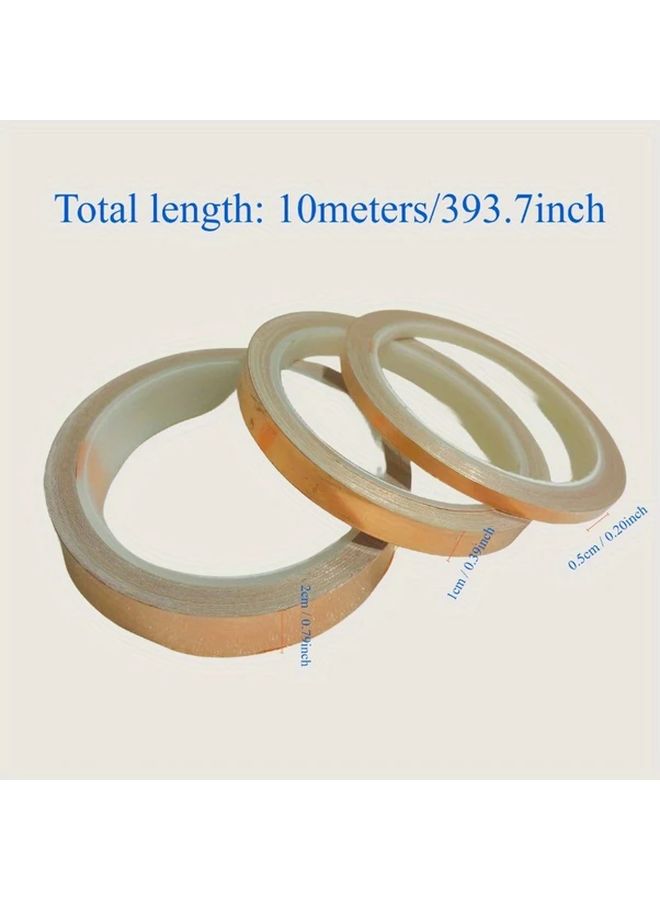 Rose Golden Copper Foil Tape 039 Inch Heat Resistant Conductive Shielding for Electrical Repair - Image 2