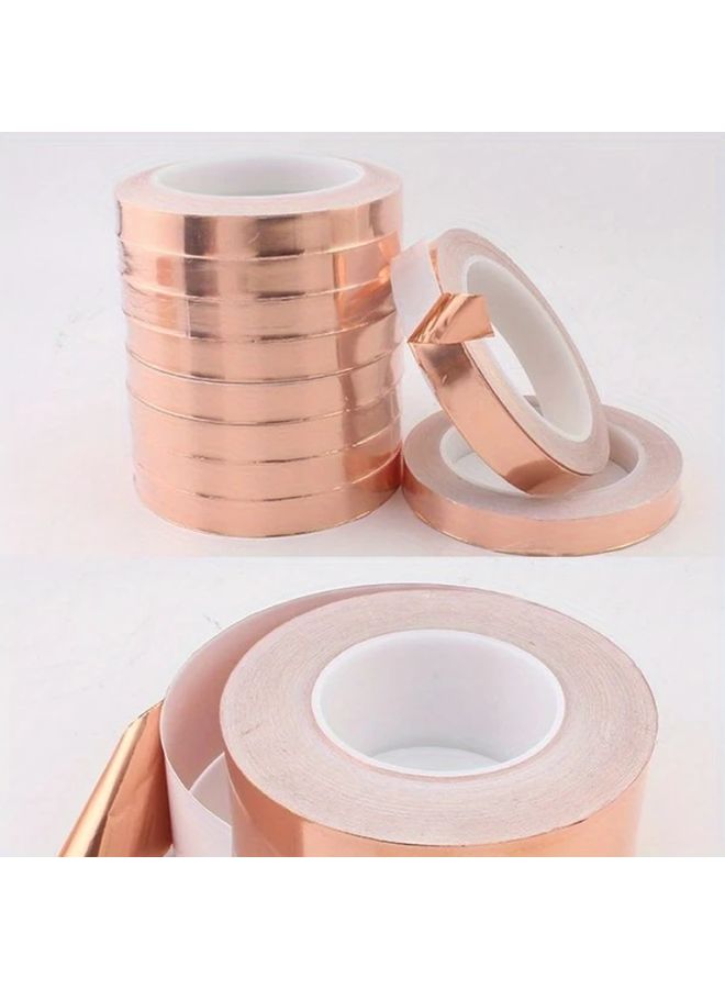 Rose Golden Copper Foil Tape 039 Inch Heat Resistant Conductive Shielding for Electrical Repair - Image 3