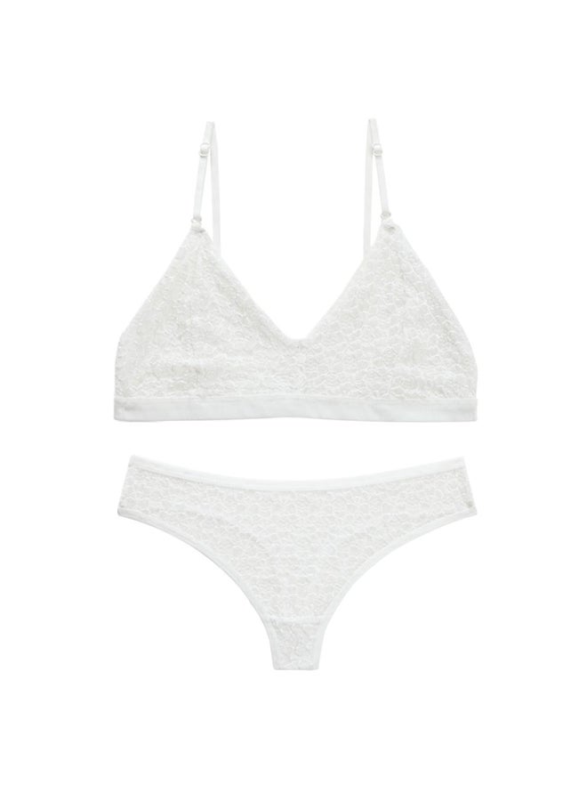 Full Lace Underwear Suit Women's Sexy Lingerie Temptation Bra Set Female Erotic Brassiere Brief Bralette With Low Rise Panties 