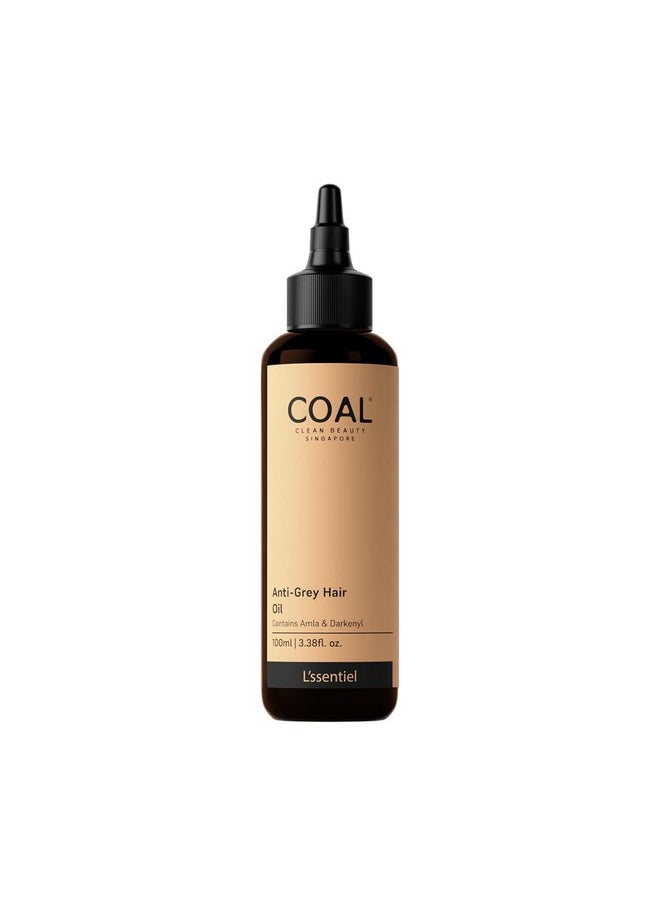 COAL CLEAN BEAUTY - Antigrey Hair Oil With Darkenyl & Amla 2X Potential To Slow Premature Hair Greying Naturally Men & Women All Hair Types 100Ml - Image 1