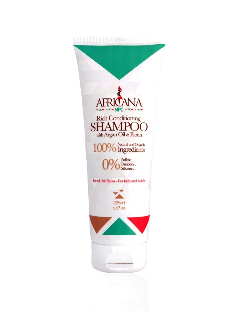 AFRICANANPC Shampoo Rich Conditioning With Argan Oil Biotin 225ml - Image 1