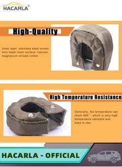 HACARLA 3 Pcs Turbo Blanket Titanium Heat Shield Blanket Turbocharger Heat Shield Cover Fire Shield Turbo Blanket  - Image 5