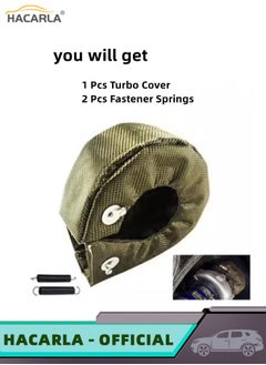 HACARLA 3 Pcs Turbo Blanket Titanium Heat Shield Blanket Turbocharger Heat Shield Cover Fire Shield Turbo Blanket  - Image 3