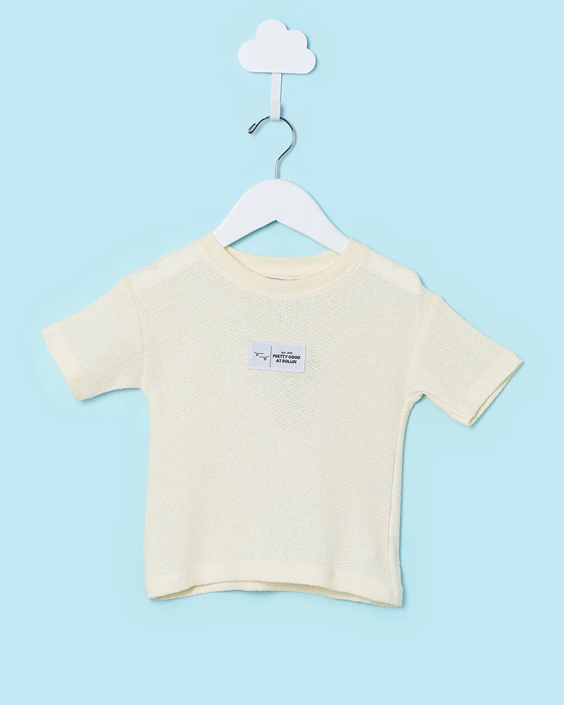ردتاغ Infant Boys Yellow Printed T-Shirt