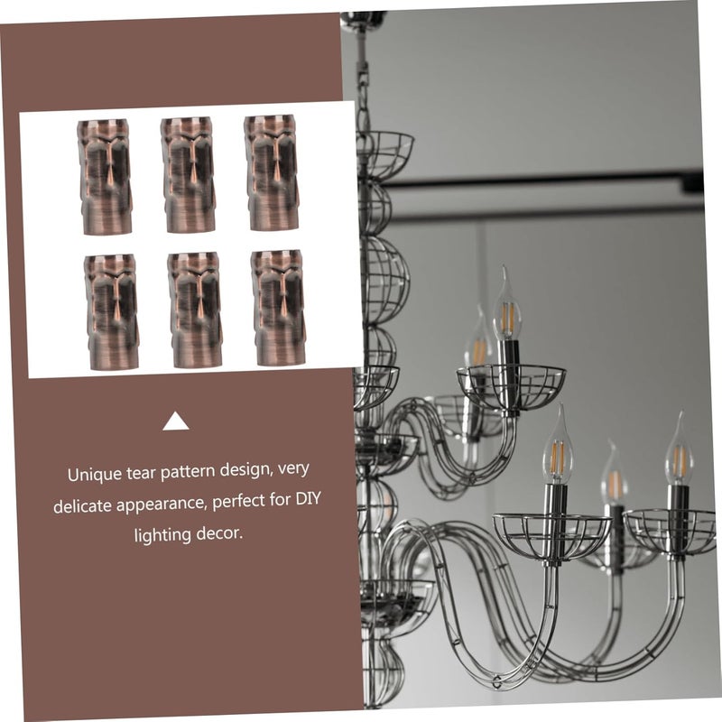 6pcs Chandelier Lamp Holder Sleeves Retro Design Simple Installation for Chandeliers - Image 3