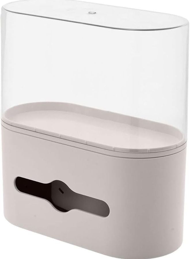 White Modern Tissue Box With Hidden Storage And Remote Control Holder For Living Room Decor - Image 2