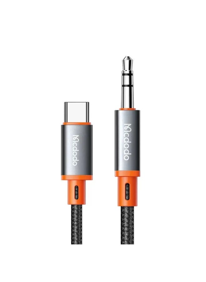 مكدودو USB Type-C to 3.5mm AUX Jack Coil Cable CA-0900 Castle Series – 1.8m - Image 2