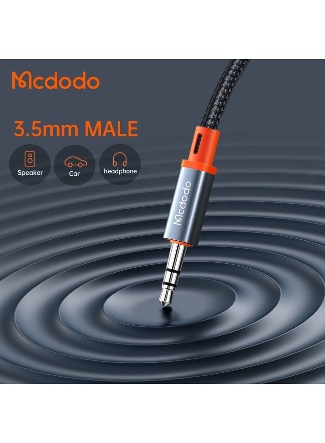 مكدودو USB Type-C to 3.5mm AUX Jack Coil Cable CA-0900 Castle Series – 1.8m - Image 4