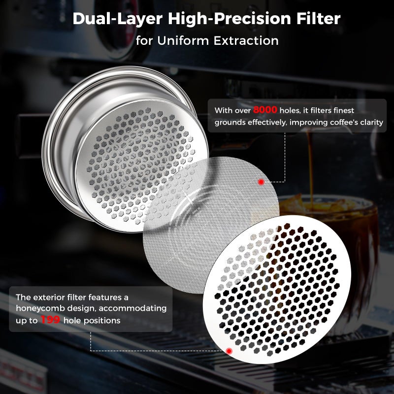 IKAPE 54mm Bottomless Naked Portafilter for Breville BES870/880 & Solis etc., Includes 18g Basket (Bambino Plus Not Supported) - Image 3