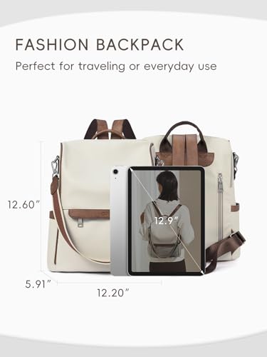 CLUCI Backpack Purse for Women, Womens Backpack Purse, PU Leather Anti-theft Large Fashion Designer Travel Bag Ladies Shoulder Bags - Image 3