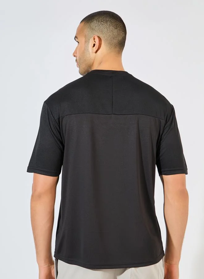 Styli Oversized Breathable Mesh Yoke Training T-Shirt