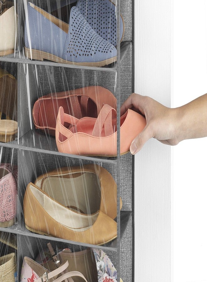Whitmor Over The Door Shoe Shelves - 26 Sections - Crosshatch Gray - Image 4