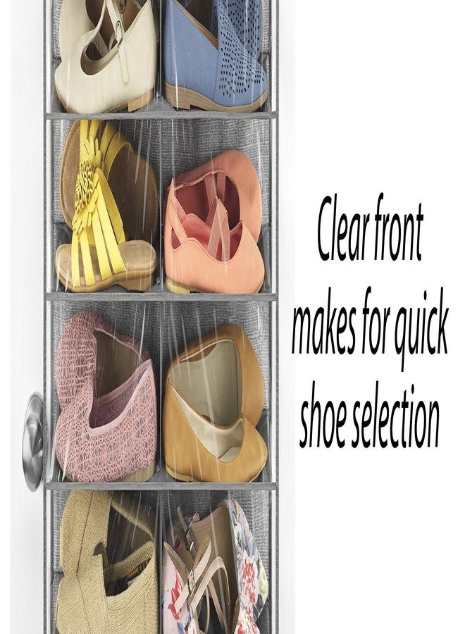 Whitmor Over The Door Shoe Shelves - 26 Sections - Crosshatch Gray - Image 5