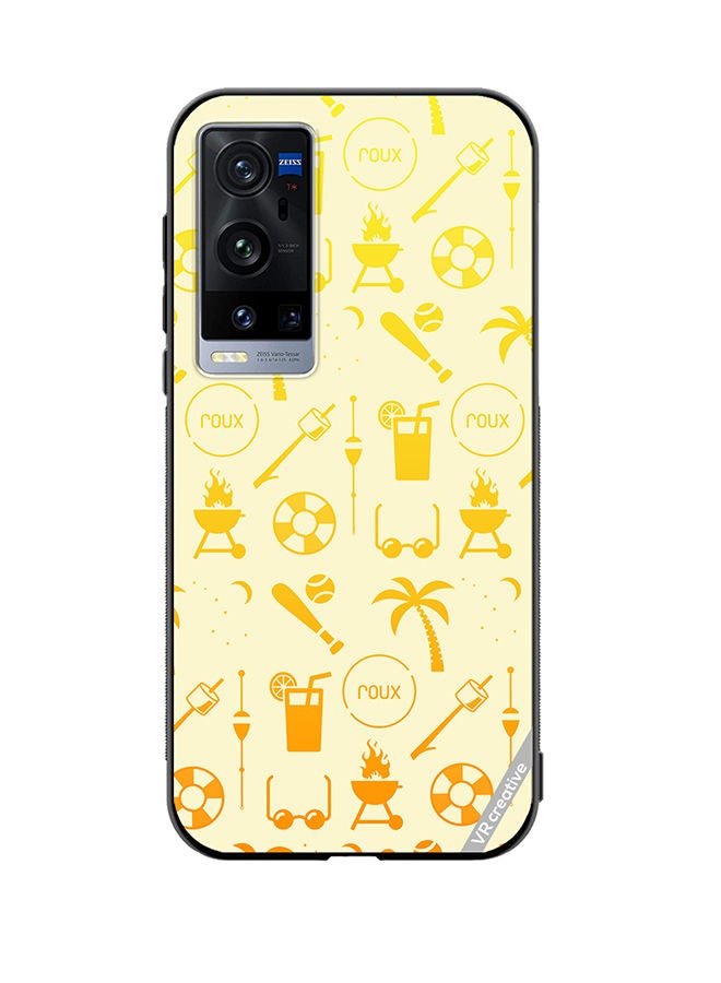 VR CREATIVE Protective Case Cover For Vivo X60 Pro Plus Chill Summer Pattern Design Multicolour - Image 1