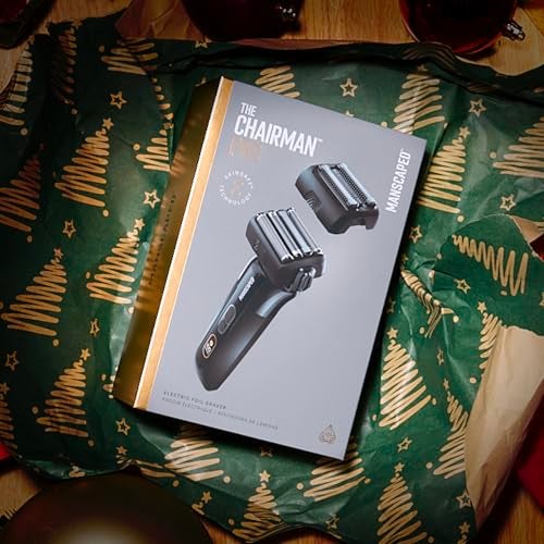 MANSCAPED® The Chairman™ PRO Men’s Electric Foil Face Shaver - Two Interchangeable Blade Heads, SkinSafe® Four-Blade Foil & Stubble Trimmer, USB-C Wireless Compatible Charging, Gentle on Neck - Image 2