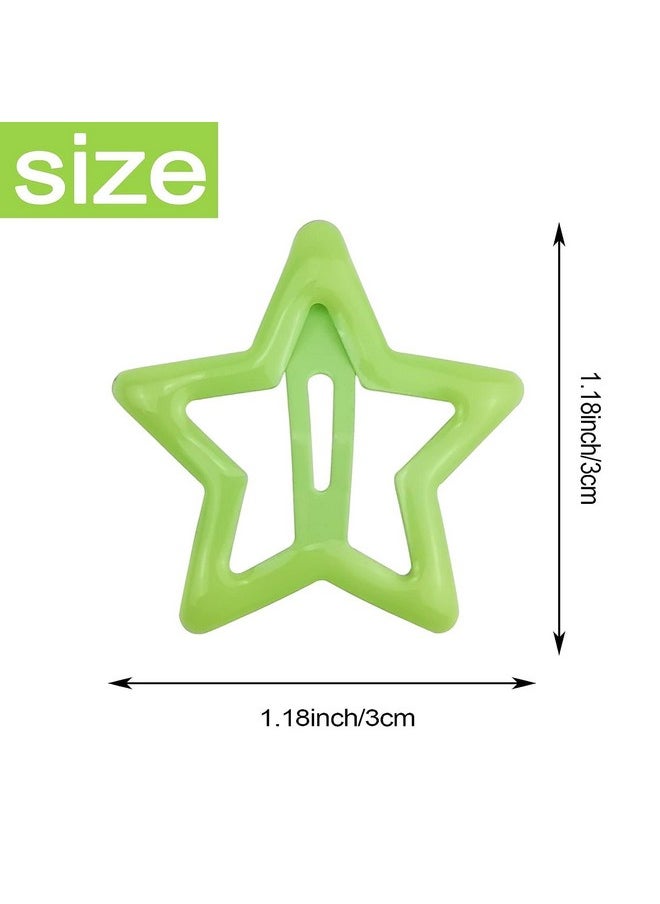 DonLeeving 60 PCS Star Snap Hair Clips Non-slip Toddlers Colorful Cute Lovely Metal Hair Barrettes Hair Accessories for Women Girls (Style 8)  - Image 2