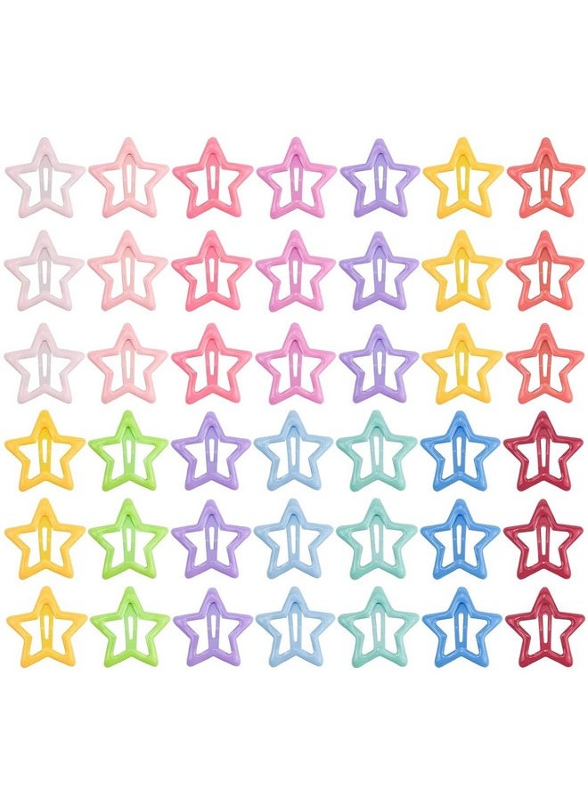 DonLeeving 60 PCS Star Snap Hair Clips Non-slip Toddlers Colorful Cute Lovely Metal Hair Barrettes Hair Accessories for Women Girls (Style 8)  - Image 1