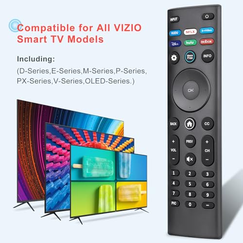 EWO'S Universal Remote Control XRT140 for VIZIO Smart TV Remote Replacement XRT136 XRT260 XRT270 Smartcast D, E, M, P, V, PX Series Smart TVs - Image 2