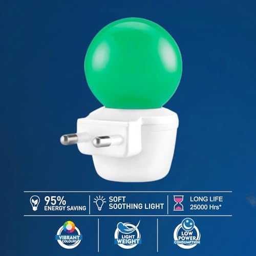 MAGIK Spectrum LED Night Lamp | 0.5W Green Light | Plug & Play | Cool Touch | Energy Efficient | Ideal for Bedroom, Kids Room, Living Room - Image 3