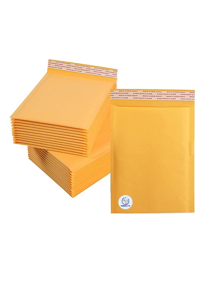 Terabyte Bubble Envelopes Bags 240MM X 340MM (10 INCH-14 INCH) Kraft Paper Bubble Envelopes Bags Padded Mailers Shipping Envelopes Self Seal for Packaging 5pcs - Image 1
