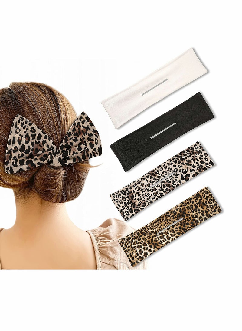 Loquat Hair Bun Clip Fast Bun Tool for Women Large Elastics Cloth Hair Bands - Image 1