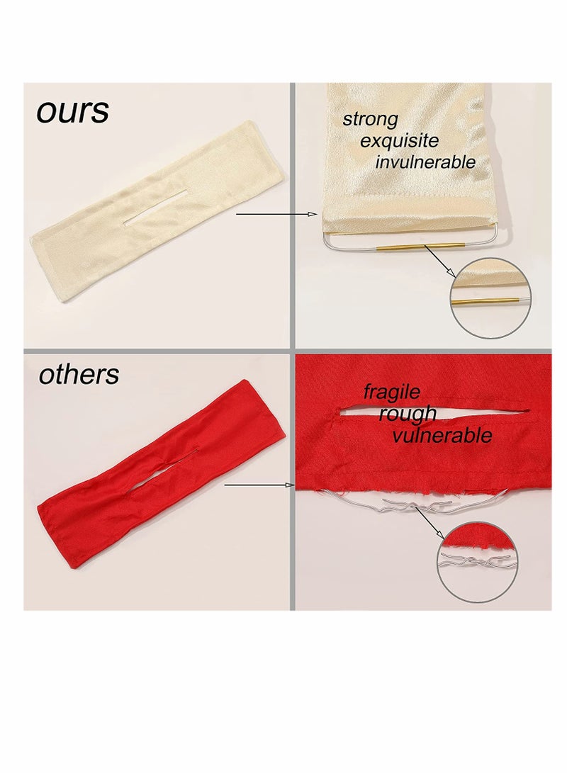 Loquat Hair Bun Clip Fast Bun Tool for Women Large Elastics Cloth Hair Bands - Image 4