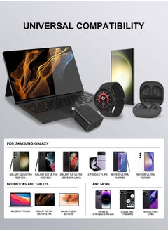 ماركة غير محددة شاحن فائق السرعة بقوة 45 وات لمقبس سامسونج من النوع C مع كابل USB C، محول مقبس شاحن حائط وكابل متوافق مع Samsung Galaxy S24 Ultra/S24 Plus/S23 FE/S24/S22/S21 S20، A54 A25 A15 A05S A53 A34 A23 5G، Z Fold 4 5/Z Filp، Tab S7 S8 S9 باللون الأسود  - Image 5