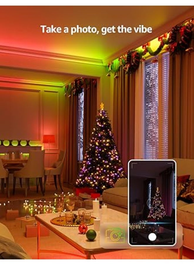 Lepro S1 AI Smart Rainbow LED Strip Light 5M, 30 LEDs/M, Music Sync, Works with Alexa & Google Home, WiFi Bluetooth App Voice Control, AI Lighting Design Assistant, MagicColor LED Lights for Bedroom - Image 4