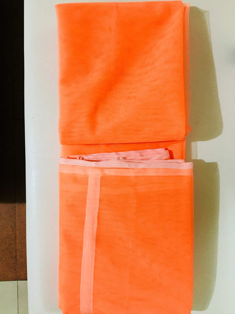 Divayanshi Foldable Polycotton Mosquito Net (Machhardani) for King Size Bed (Peach, 8x8 ft) | Strong, Breathable & Lightweight | Easy to Use, Durable & Portable | Full Protection for Home & Travel - Image 5