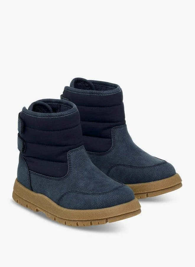 جونيورز أحذية الكاحل بنقوش مع إغلاق بخطاف وحلقة