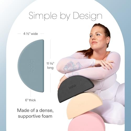Bala Balance Blocks 2 Pack, Yoga Blocks for Working Out, (Sea) - Semi-Circular Yoga Accessories for Stretching & Exercise - Yoga Equipment for Home Workout - Yoga Block Essentials for Women & Men - Image 4