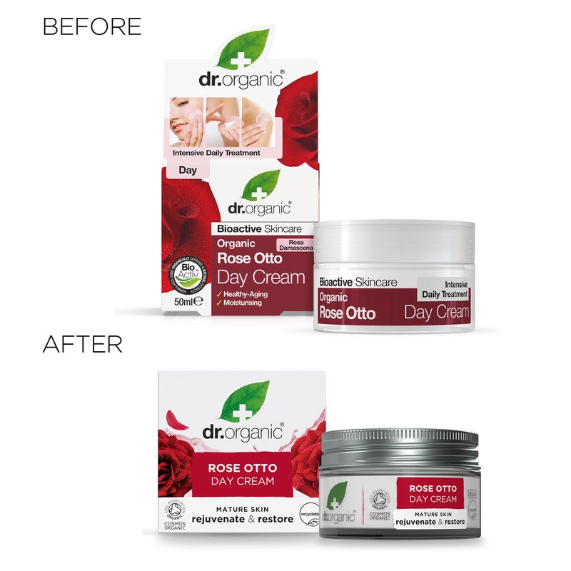 dr.organic Dr. Organic Rose Otto Day Cream | Hydrates and Rejuvenates, Supports Healthy-Aging, Natural, Certified Organic, Paraben & SLS-Free, 50 mL / 1.7 fl oz - Image 5