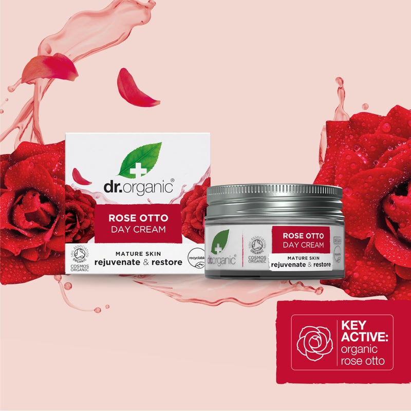 dr.organic Dr. Organic Rose Otto Day Cream | Hydrates and Rejuvenates, Supports Healthy-Aging, Natural, Certified Organic, Paraben & SLS-Free, 50 mL / 1.7 fl oz - Image 4