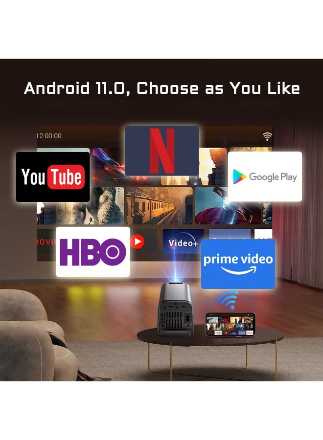 Q320 Smart Projector – Native 1080P Full HD, Android 11, WiFi 6, Bluetooth 5.0, Auto Keystone - Image 4