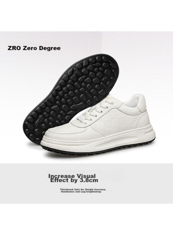 Zero Lingdu Lightweight Zero-feel Thick-soled Suit White Sneakers Casual Skateboard Shoes For Men, White, Size 40 - Image 3