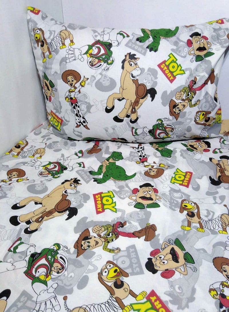 3-Piece Fitted Bed Sheet Set – 100% Cotton, 120x200 cm (Single Size)