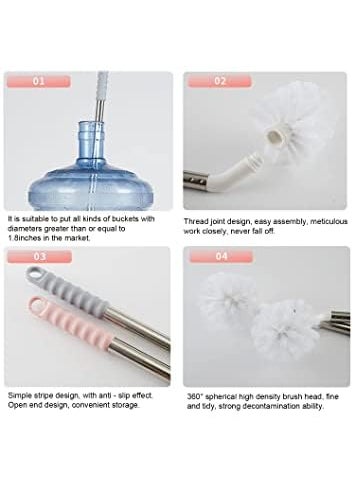 Generic - Amfs Store 20L Can Cleaning Brush for Plastic Water Bottles, Plastic Water Dispensers, and Water Cans |360° Rotating Long Handle Cleaner Brush Pack of 1 W C B 1 1 - Image 1