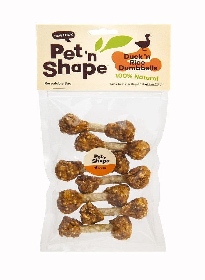 Pet 'n Shape Duck 'n Rice Dumbbells Dog Treats - 3 Ounce - Image 1