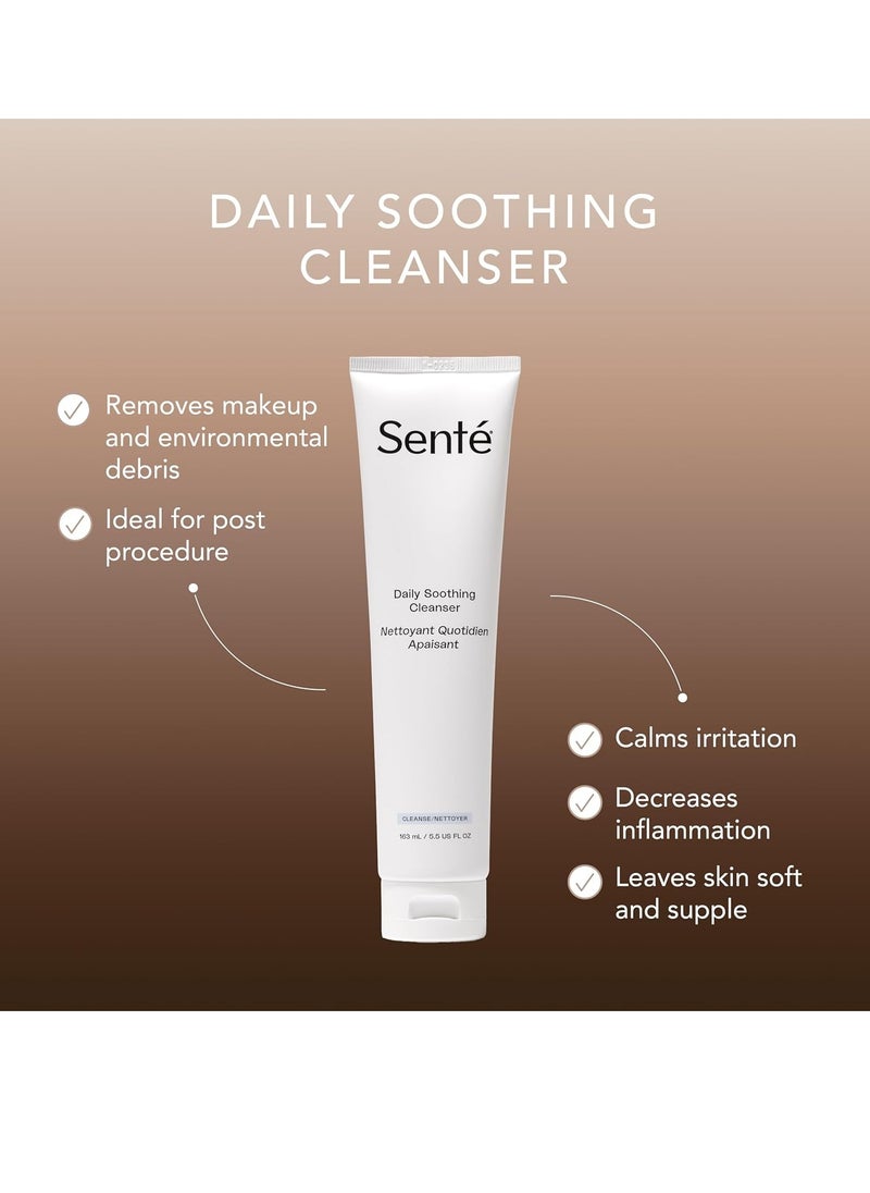SENTÉ - Sente Daily Soothing Facial Cleanser For Dry and Sensitive Skin - Gently Removes Oil, Impurities and Makeup - with Vitamin E - 5.5 Fl Oz - Image 1
