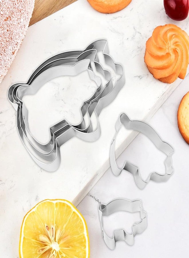 Saycker Cookie Cutter Set,5Pcs Pig Cookie Cutter Mexican Set Stainless Steel,Animal Shape Cookie Cutters,5 Sizes(4.5'',4'',3.4'',2.6'',2''),Concha Cutter,Cute Pig-Shape Cookie Cutter Mexican - Image 3
