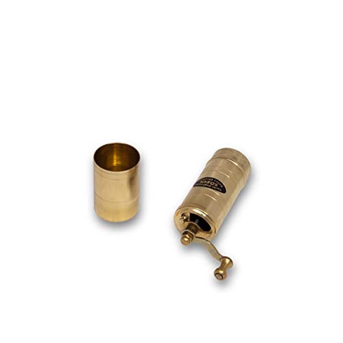 Handmade Sozen Black Seed Grinder Manual Brass Mill 5.91'', Portable Stainless Steel Conical Burr Black Seed Mill, Portable Hand Crank Turkish Black Seed Grinder, Sozen Black Seed Grinders